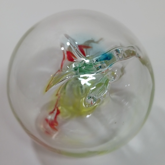 Vintage Hand-Blown Witch Ball, Hand-Blown Glass Ornaments Ball, Glass Decor. - Picture 4 of 6